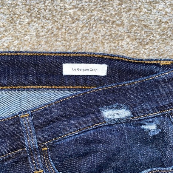 FRAME Le Garcon Crop Comfort Stretch Blue Jean Plus Size 33 - Picture 6 of 9